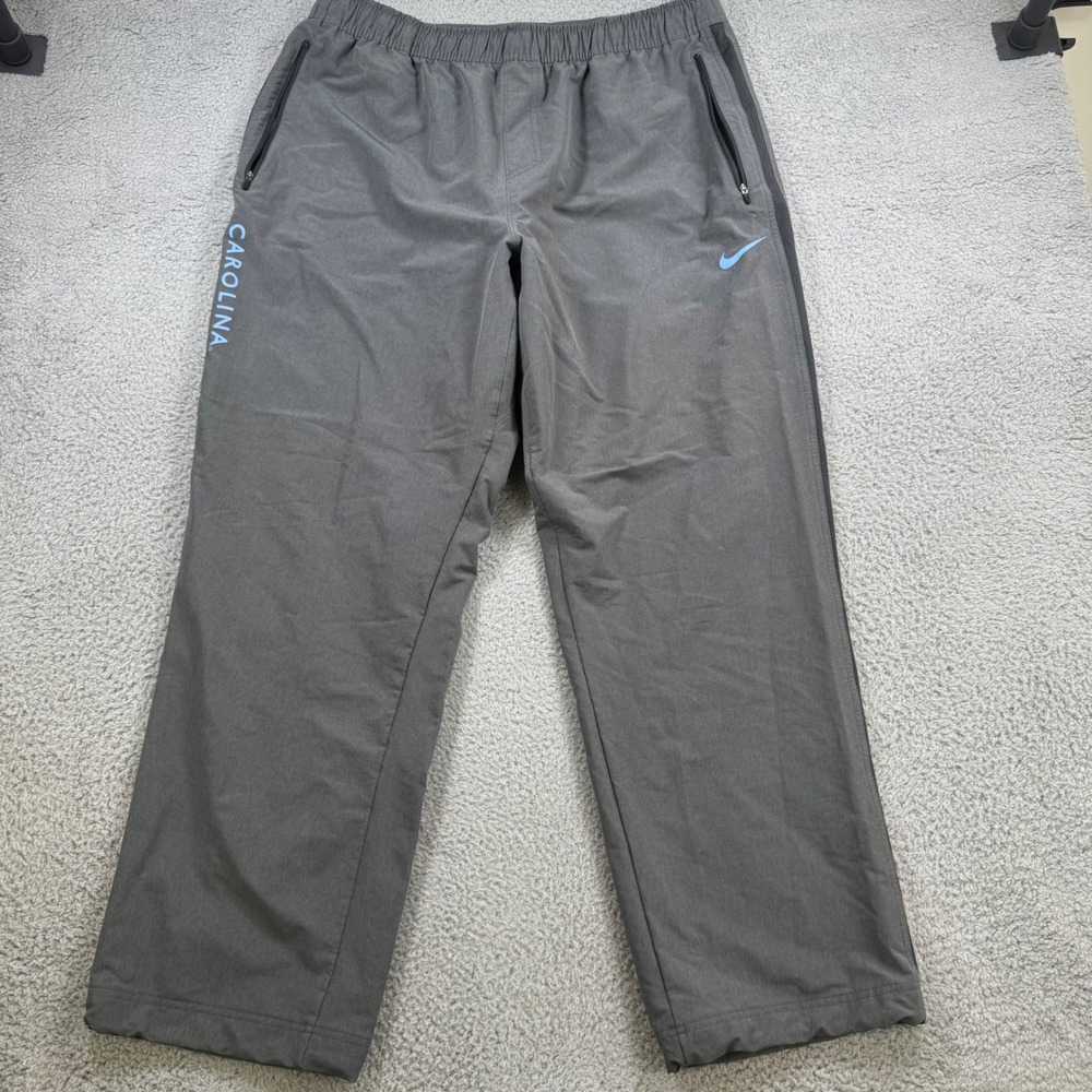 Nike UNC Tar Heels Men 3XL Gray Carolina Track Pants Zipper Pockets